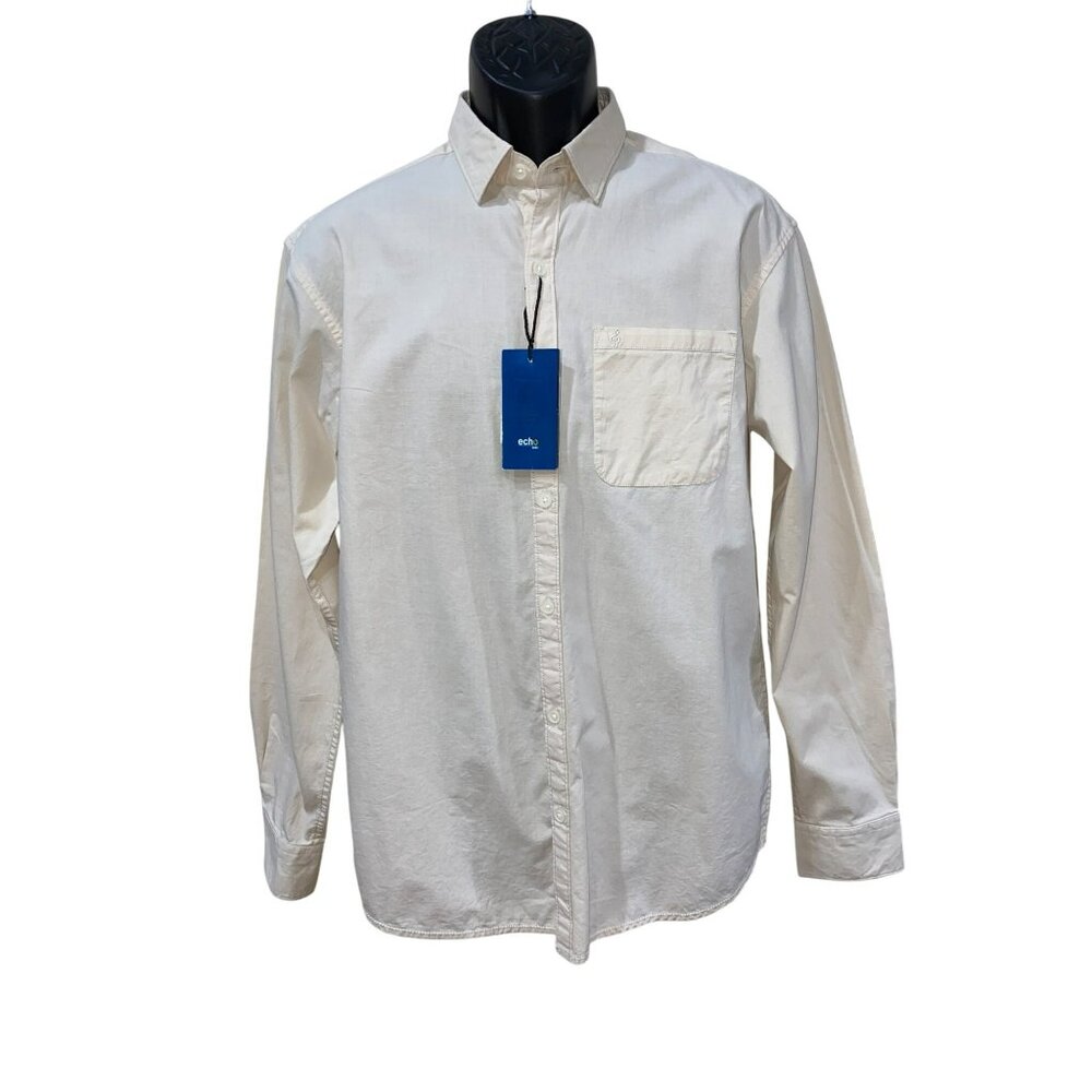 NWT Echo Power Man Classic Edition XL Men's Beige Long Sleeve Shirt